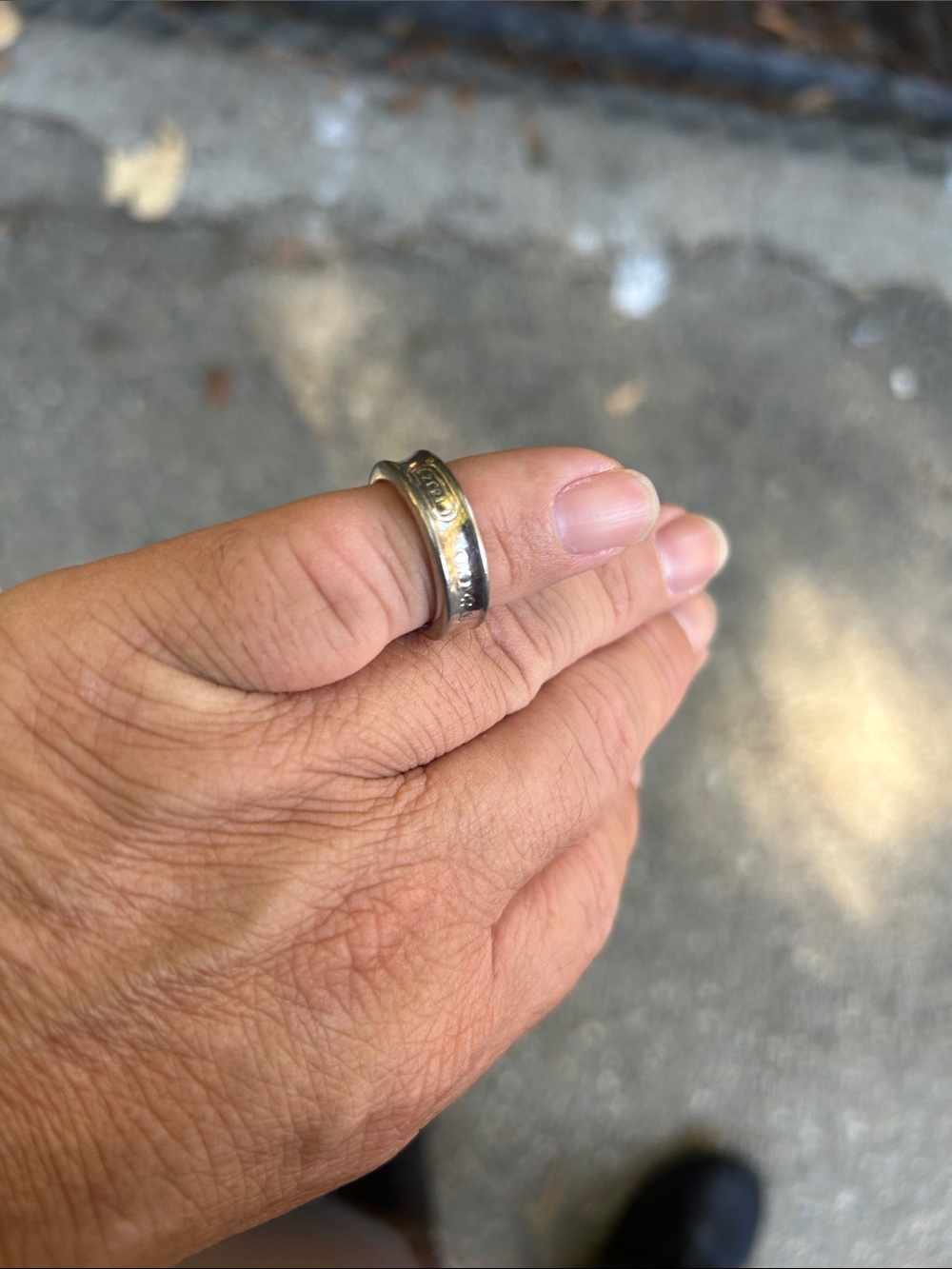 Tiffany &co  signed band silver ring size 7.5